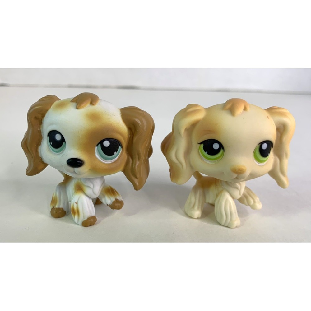 Hasbro Littlest Pet Shop LPS # 347  and # 344 Cocker Spaniel Authentic INK MARKS